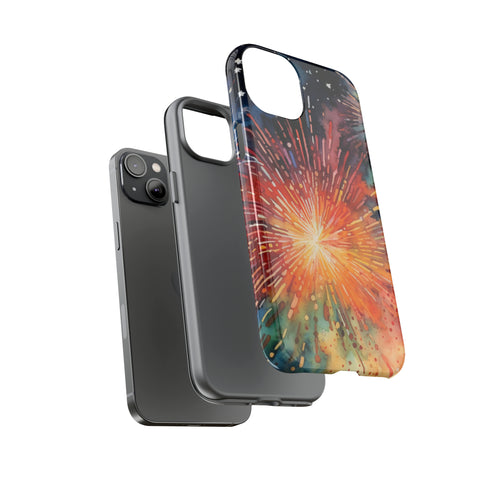 Summer Fireworks in Watercolor - Impact Resistant Phone Case